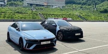 hyundai ioniq n elantra n spy image-front-three quarters nurburgring