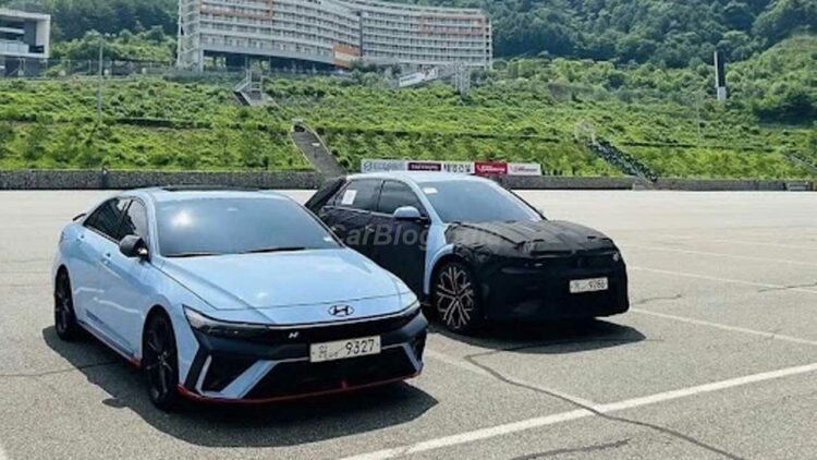 Hyundai Ioniq N Elantra N Spy Image front three Quarters Nurburgring