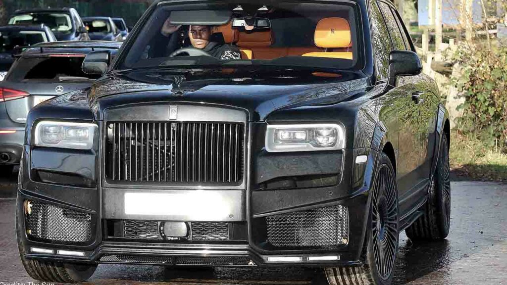 Marcus Rashford Rolls Royce Cullinan Black Badge