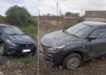 Maruti Baleno Tyre Burst