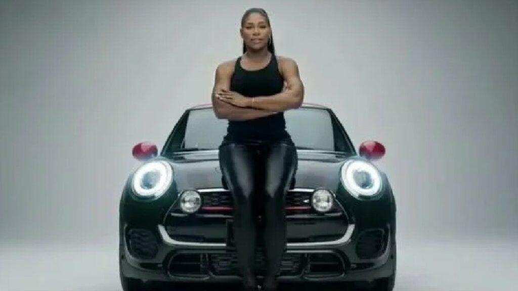 Serena Williams with Mini Cooper