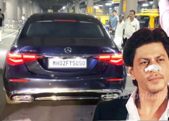 shah rukh khan nose-injury-mercedes maybach s580 srk accident