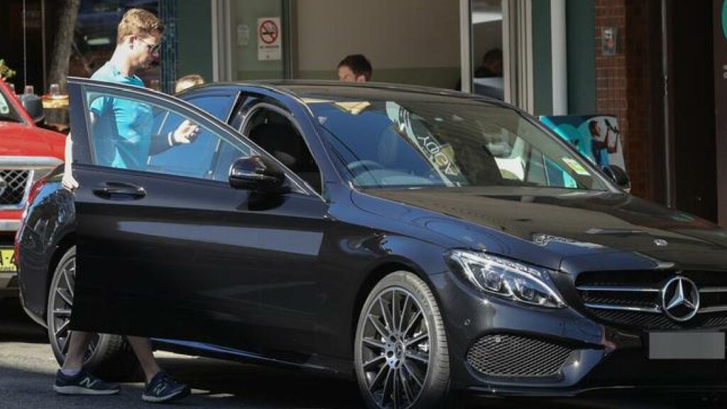 Steve Smith in his Mercedes-Benz C200