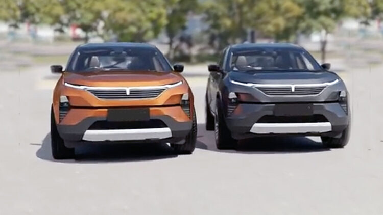 tata harrier facelift dark edition rendering