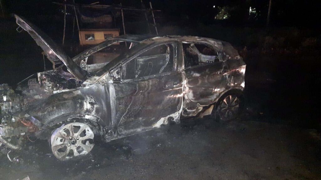 Tata Nexon Fire Incident Faridabad