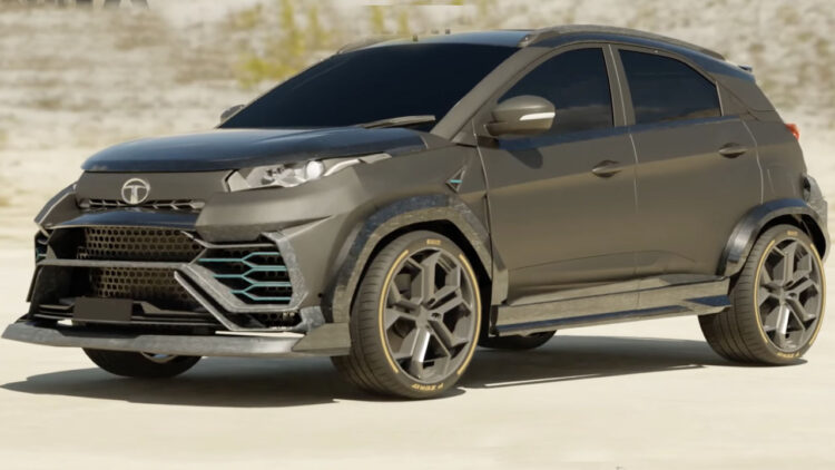 Tata Nexon with Lamborghini Urus Bodykit