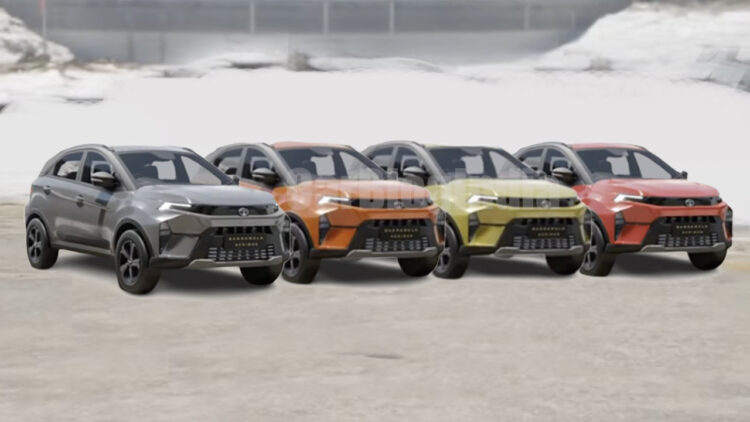 2023 tata nexon grey orange gold red colours