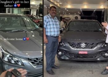 Anjali Arora Gifts Father Maruti Baleno