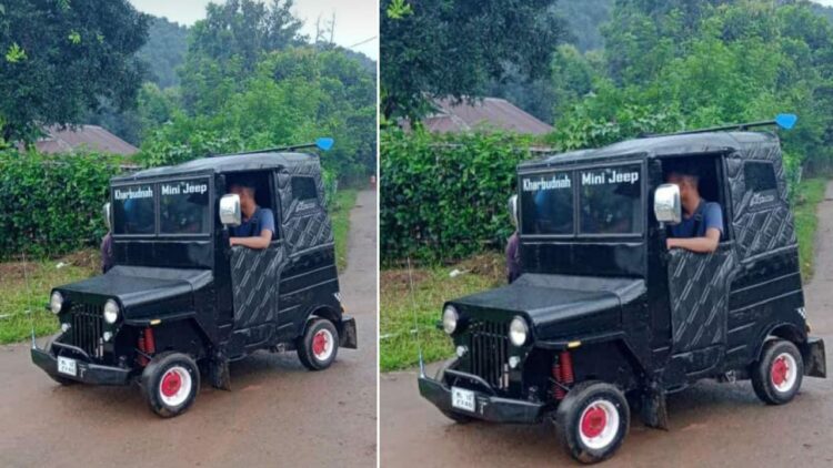 Auto Rickshaw Converted into Mahindra Thar Jeep