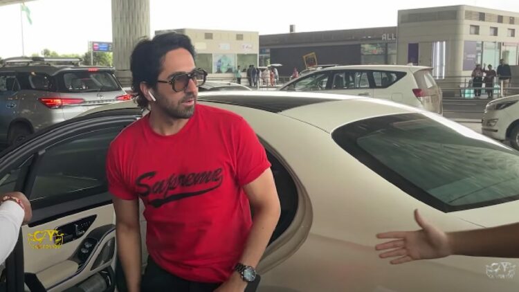 Ayushmann Khurrana in Mercedes S450