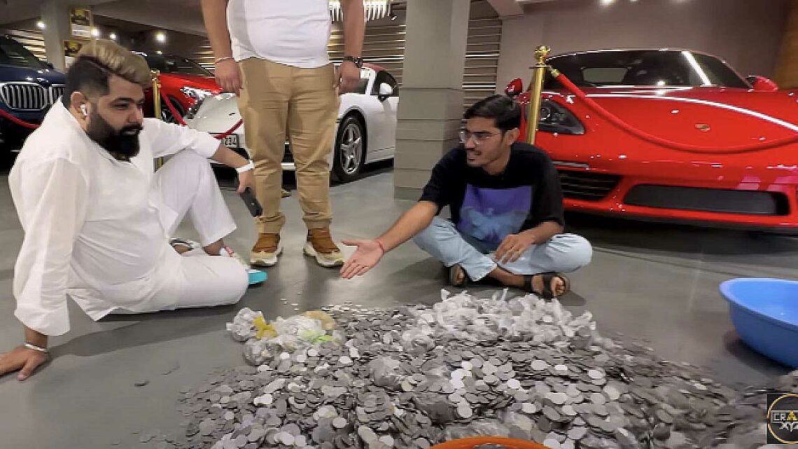 buying 1 crore porsche with 1 rs coins