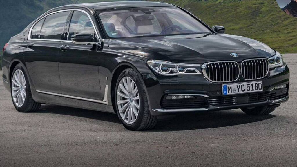 Charlize Theron with BMW 7 Series
