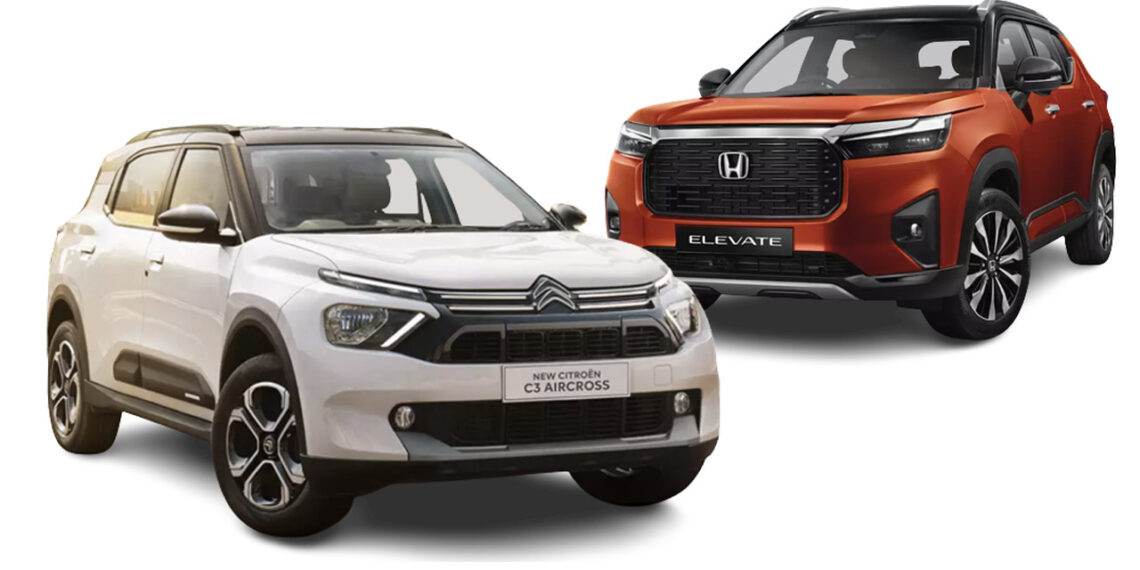 citroen c3 aircross vs honda elevate comparison