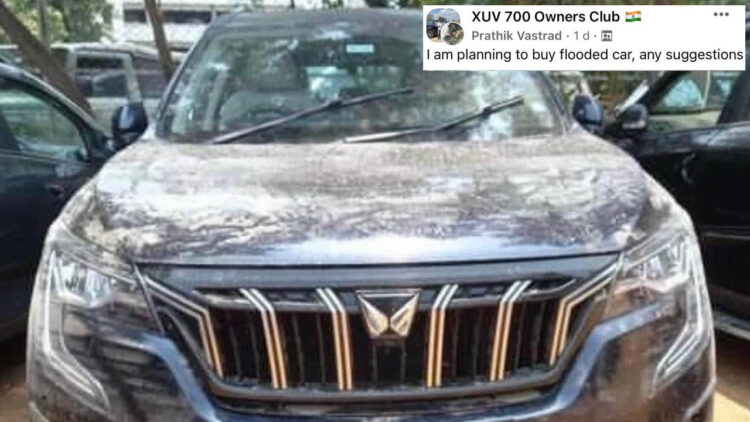 Flood affected Mahindra Xuv700