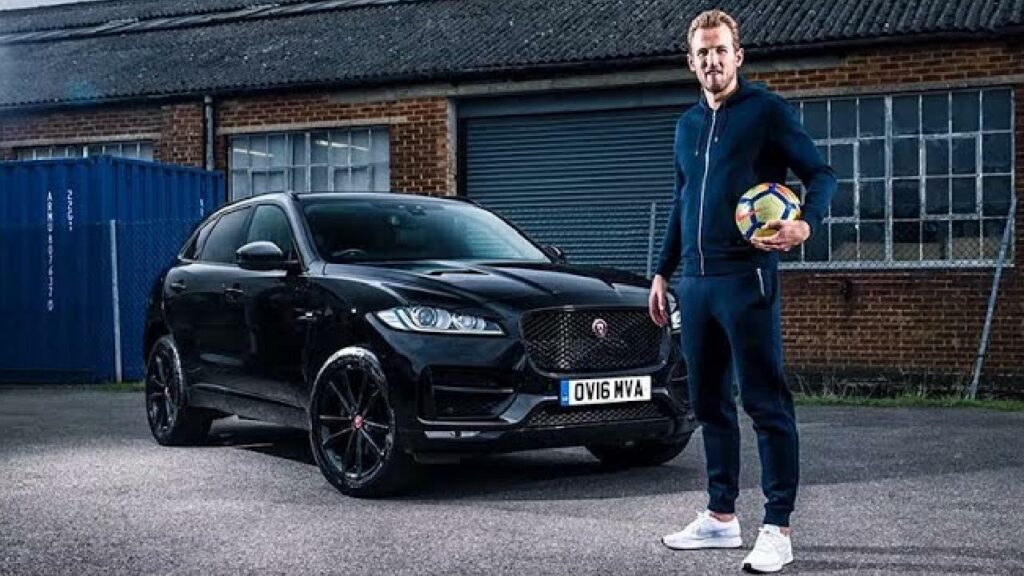 Harry Kane with Jaguar F-Pace
