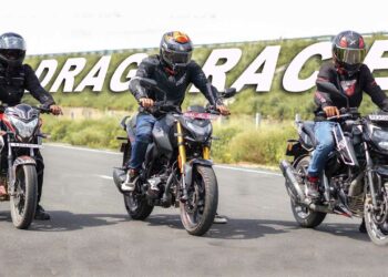 Hero Xtreme vs TVS Apache vs Bajaj Pulsar Drag Race