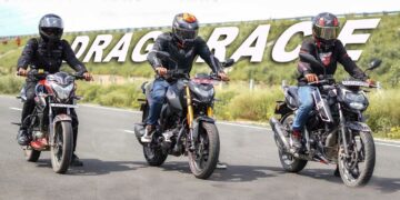 Hero Xtreme vs TVS Apache vs Bajaj Pulsar Drag Race