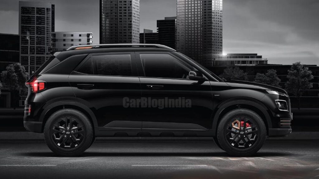hyundai venue knight edition side profile