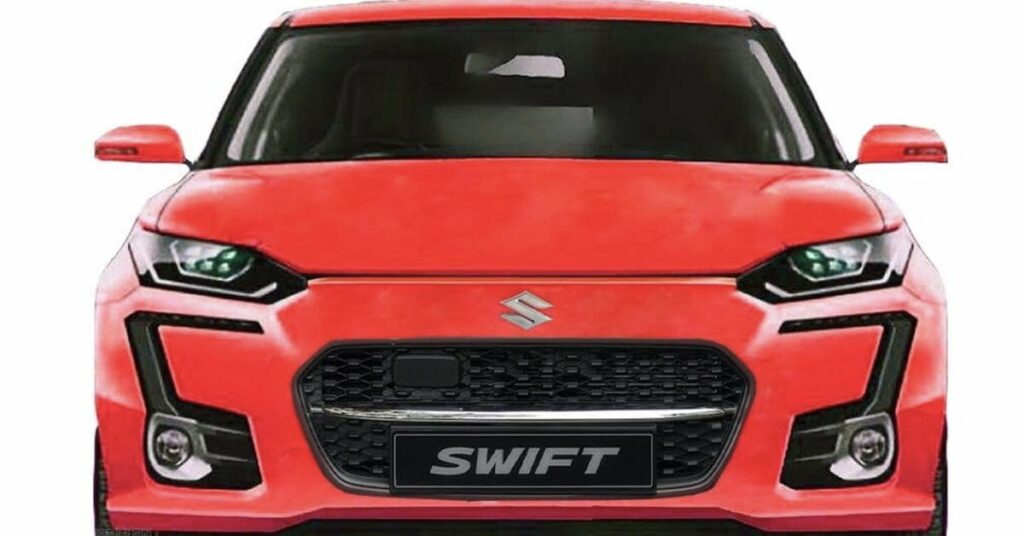 2024 maruti swift front red