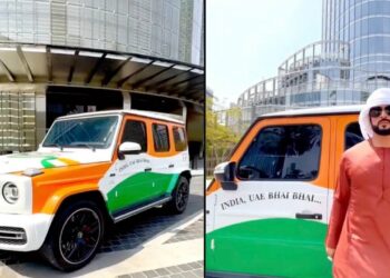 Indian YouTuber in Dubai Wraps Mercedes G-Wagon in Tricolour on Independence Day