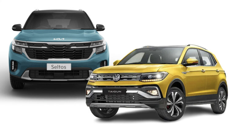 kia seltos vs vw taigun performance comparison