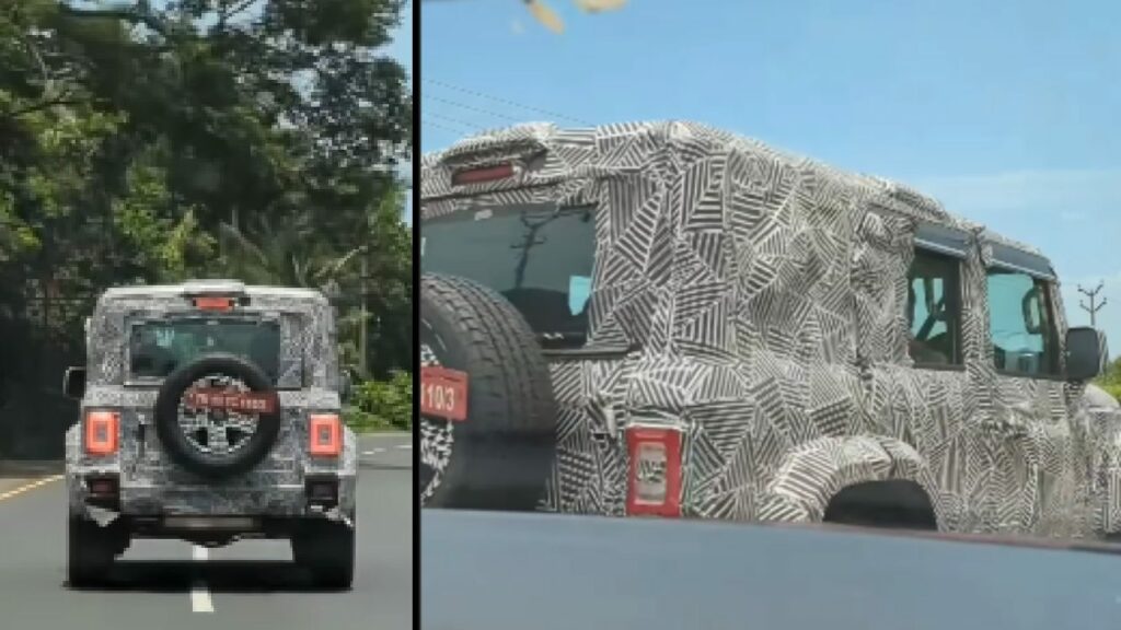 Mahindra Thar 5-door Spied