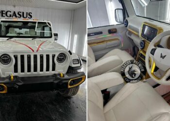 Mahindra Thar Beige Gold Interior