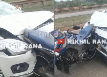 maruti dzire honda hornet accident