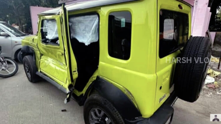 maruti jimny 5-door first-ever accident
