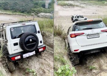 Maruti Jimny vs Toyota Fortuner Off-Road Battle