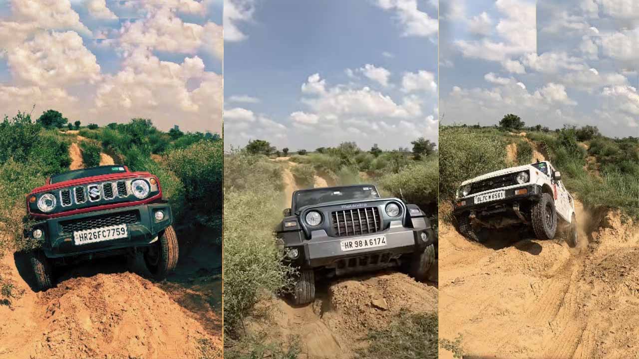 Maruti Jimny vs Gypsy vs Mahindra Thar Off-Road Test