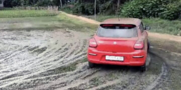 Maruti Swift Used to Plough Field