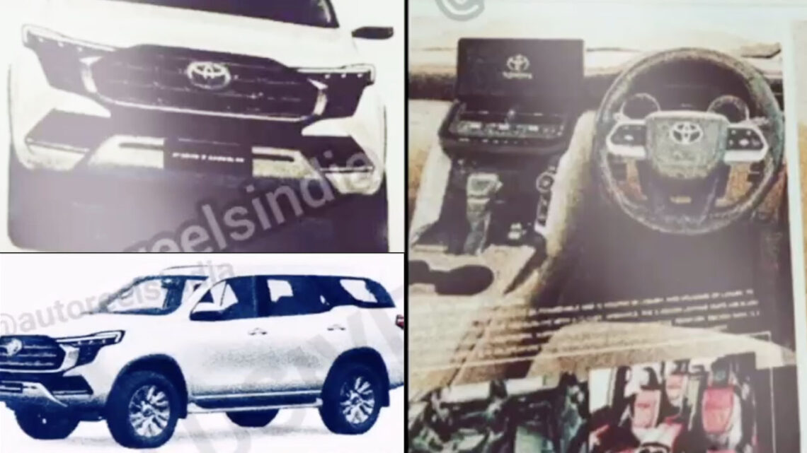 Next gen Toyota Fortuner Brochure Leak Exterior Interior