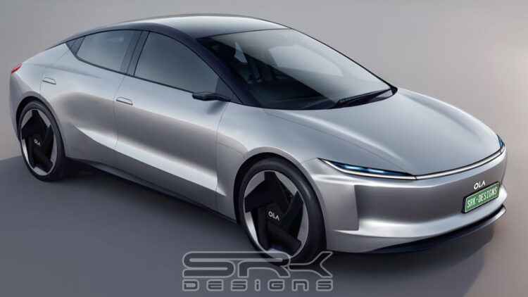 Ola Electric Car Rendering Front Three Quarters