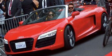 Robert downey jr audi r8 tony stark