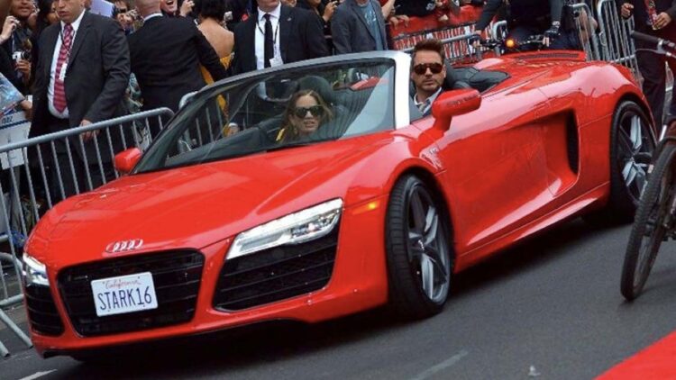 Robert downey jr audi r8 tony stark
