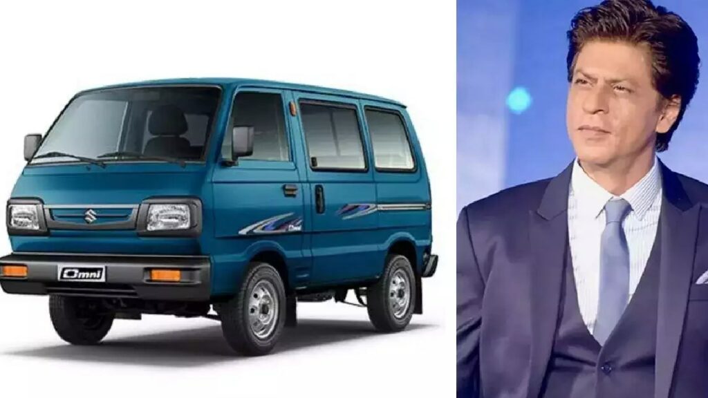 Shah Rukh Khan with Maruti Omni