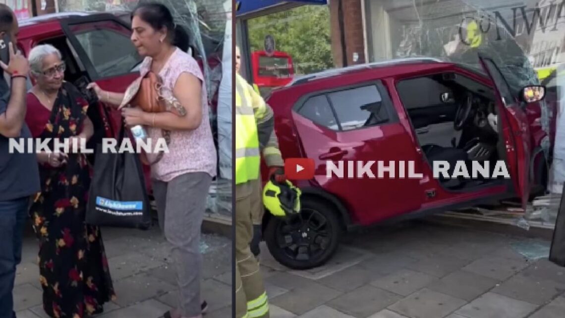 Indian Granny Drives Suzuki Ignis into Shop in Uk