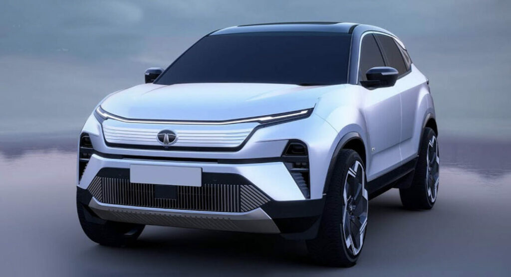 Tata Harrier Digital Rendering with Ev Components