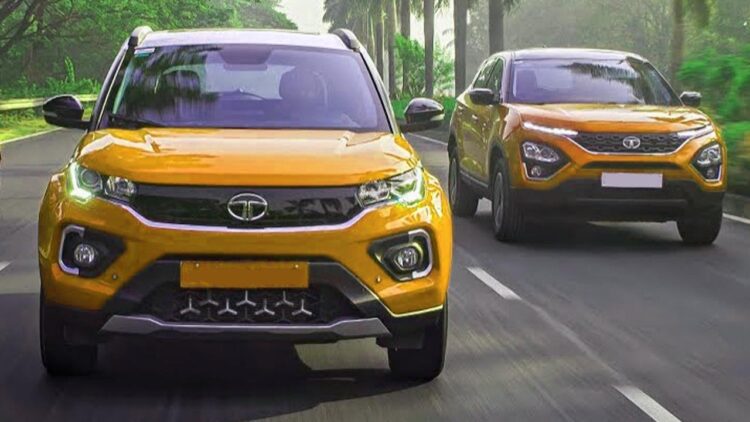 tata nexon harrier action photo