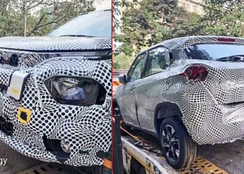 tata punch ev front rear test mule