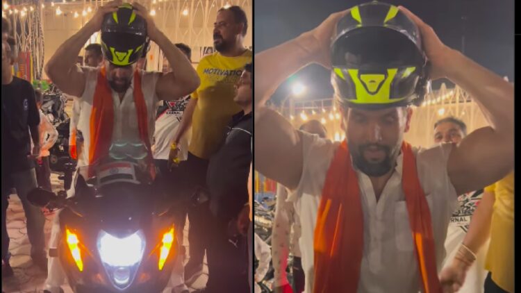 the Great Khali Struggles to Wear Helmet