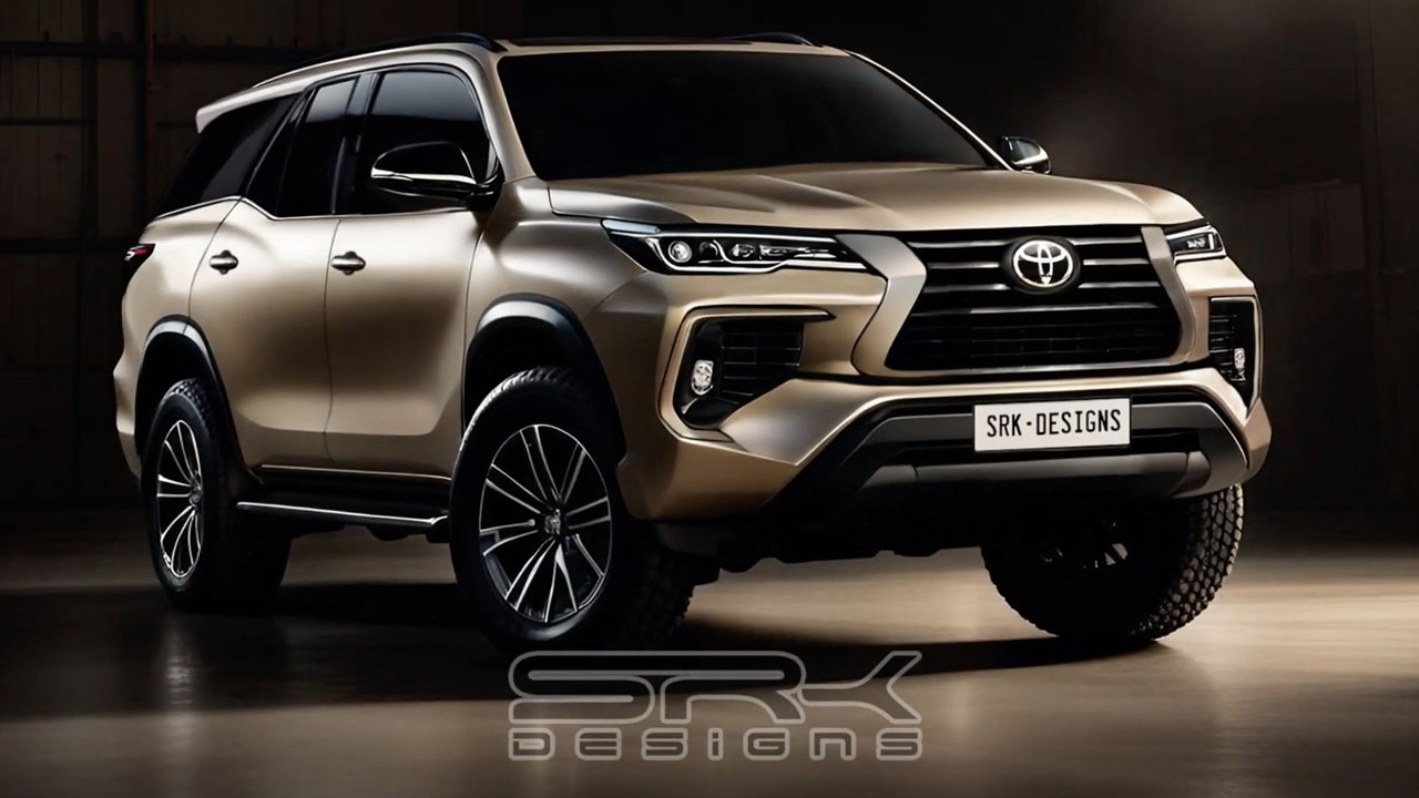 toyota fortuner luxury edition rendering front three quarters