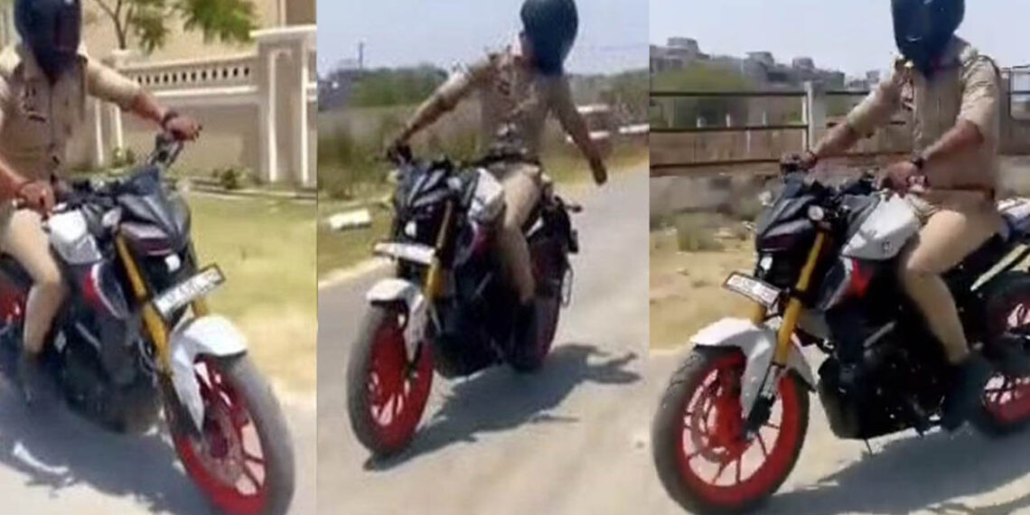 UP Cop Stunts Yamaha MT15