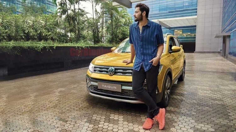 vw taigun studio image front three quarters ali -fazal