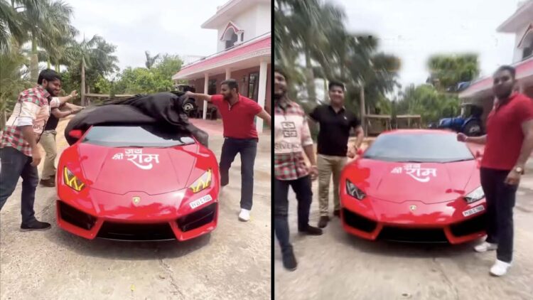 Youtuber Jai Shree Ram Lamborghini Huracan