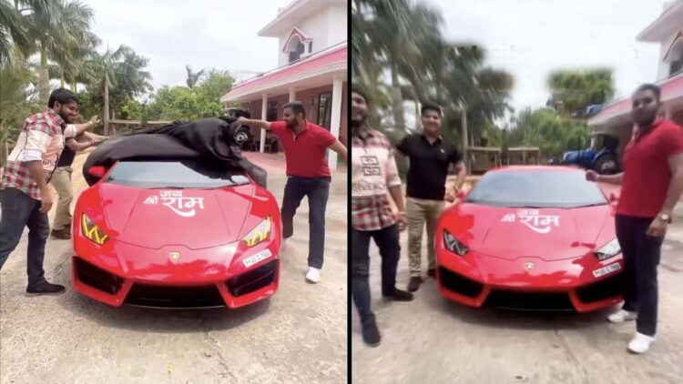 youtuber jai shree ram lamborghini huracan