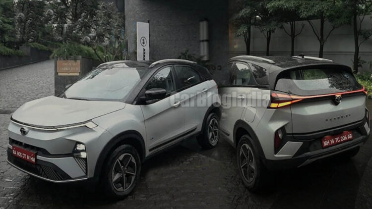 New 2023 Tata Nexon EV Facelift Front Rear Three Quarters