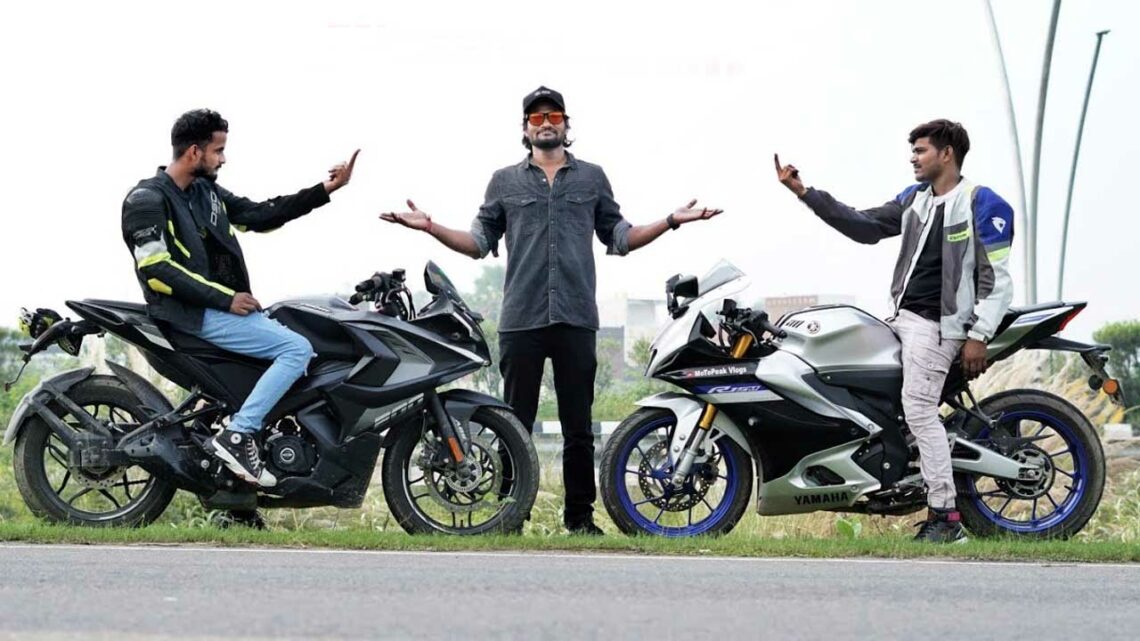 Bajaj Pulsar RS200 vs Yamaha R15 M Long Drag Race