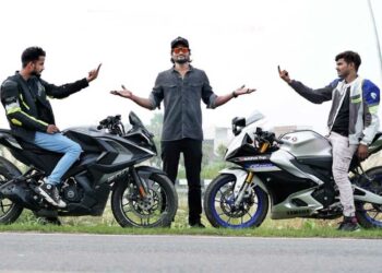 Bajaj Pulsar RS200 vs Yamaha R15 M Long Drag Race